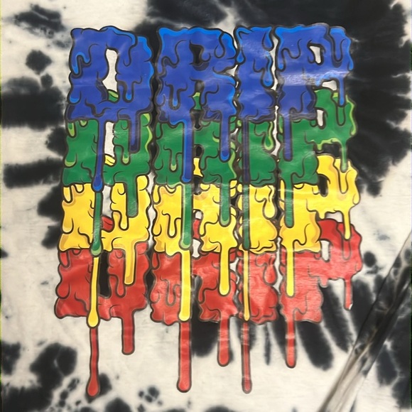 Tie-Dye Graphic Graffiti Long Sleeve T-Shirt Boys size 18 “DRIP” Prime Threads - Picture 2 of 6